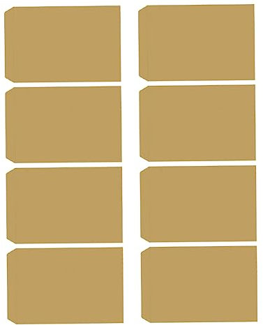 HOMSFOU 200stücke Kraftpapierumschläge Blankoumschläge Briefumschläge Klassische Unifarbenen Umschläge Für Dokumentenaufbewahrung Und Organisation