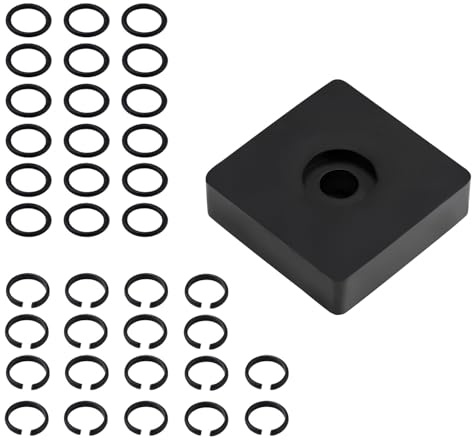 18 Sätze 3/8 Schlag Sicherungsring Clip Reibringe mit O-Ring, Werden mit Schwarzem Sicherungsring Amboss Installationswerkzeug Geliefert für MIL Elektro- und Druckluft Schlagschraubern