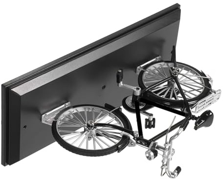 DECOMELODY Miniatur Vintage Fahrrad Modell mit Sockel Dekorative Kleine Bike Figurine Stabile Metall Dekoration für Schreibtisch Büro und Zuhause Geschenk für Radfahrer und Fahrradliebhaber