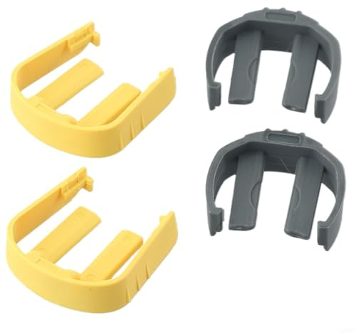 Replacement C Clips for Karcher K2 K3 Pressure Washer Trigger & Hose, Fit Part Number 5.037-333.0 / K5037333, 4 Pack (2 Yellow + 2 Grey)