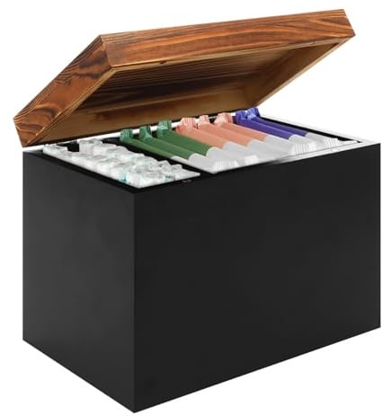 Binden Aufbewahrung Badezimmer, Box Slipeinlagen Holz mit Deckel & 2 Fächer | Natürliche Glatt Gratfrei, Badezimmer Hygiene Box Aufbewahrungsbox Hygieneartikel Groß