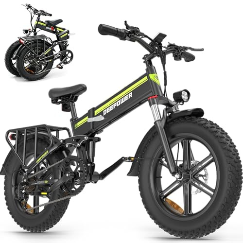 Bici Elettrica Pieghevole, Batteria Rimovibile 48V 25Ah, Autonomia 110KM, Bici Elettrica con Pneumatici Grassi 20'' x 4, Sospensione Completa, Freno Idraulico, 7 Velocità, Bici Elettrica in Alluminio