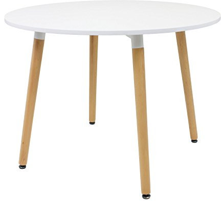 Noorsk Design Mesa Redonda Comedor - Diámetro 100 cm - Lacado Blanco