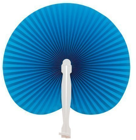 eBuyGB Pack of 10 Handheld Paper Fans Wedding Party Bag Favour (Blue)