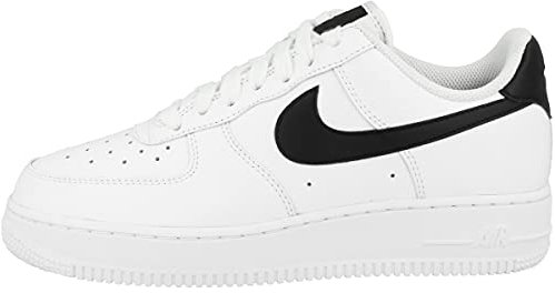 Nike Unisex Air Force 1 '07 Turnschuh, White White Black, 37.5 EU