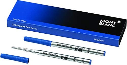 MONTBLANC Kugelschreibermine, Großraum, M, Schreibfarbe: pacific blue (2 Stück), Sie erhalten 1 Packung á 2 Stück