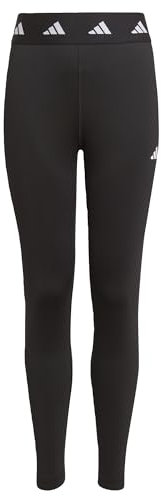 adidas Mädchen AEROREADY Techfit 7/8 Tights, Black / White, 11-12 Years