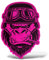 Erreinge® Autocollant Rose Fluo 10 cm Gorilla Autocollant imprimé pour Voiture Moto Mur Pare chocs Ordinateur Portable Bagages Vélos