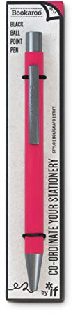 IF Bookaroo Stylo doux au toucher avec encre noire Rose vif