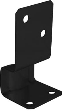 GRUNDLINE - Dekorativ Stützenfuß Pfostenträger Pfostenanker, aus Stahl, aufschraubhülse - PSK, 70x70x142x3,0 mm - pulverbeschichtet, schwarz - für Zäune, Unterstände, Carports, Pergolen, Gartenlauben