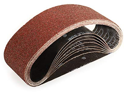 Sruhrak 75 x 533mm schleifband- 8 Stück bandschleifer schleifbänder 40 Körnungen zum Schleifen, Feilen, Schärfen und Entrosten
