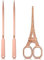 3-teiliges Set aus rotgoldfarbenen Scheren und Brieföffner, enthält 1 Metallumschlagöffner und 2 Eiffelturm-Stickscheren für Büro, Zuhause, Schulbedarf