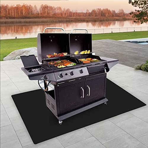 BBQ Gasgrill Spritzmatte BBQ Bodenschutzmatte Absorbierende Öl-Pad Platzierung unter dem Grill Leicht zu reinigen wiederverwendbar langlebig hitzebeständig und Picknick feuerfest Pad