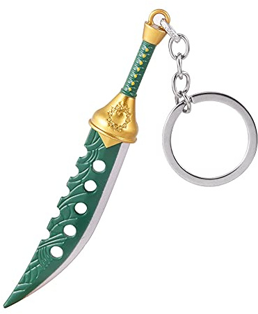 The Seven Deadly Sins Portachiavi Anime Meliodas Arma Ciondolo In Metallo Portachiavi Ascia Apriscatole Portachiavi Accessori Charm Gioielli Regali