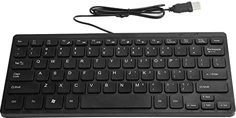 ciciglow Laptop Keyboard, Mini USB Wired Multimedia Kaypad, Portable Waterproof Concise Input Device Fit for Laptop Accessories