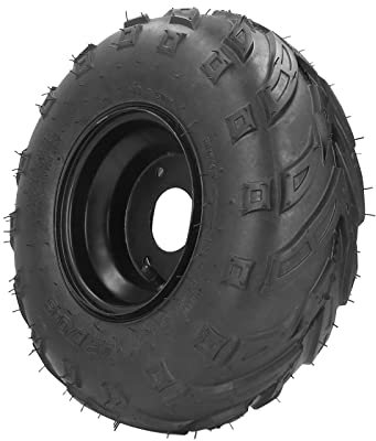 Jiawu 145/70‑6 Rad, Universal Gummi 6 Zoll Felge ATVs Tubeless Reifen für Go Kart UTV Quad Bike 4 Wheelers