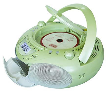 tuzhi CD Players CD Player Portable Boombox with AM/FM Radio, Headphone Jack, Replay CD/DVD Tape Recording, MP3/MP4 Player Multifunctional Learning Machine (Color : Green)