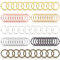 Augshy 60 Stück Flacher Schlüsselring 25mm Metall Schlüsselanhänger Zubehör Runde Schlüsselringe für Schlüssel und Handwerk, 7 Farben