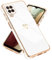Micoden Kompatibel mit Samsung Galaxy A12 Hülle,Samsung Galaxy M12 Cute Herz Mädchen Weich Silikon TPU Galvanisierte Handyhülle Ultra Dünn Stoßfeste Schutzhülle Bumper Case für Samsung A12/M12,Weiß