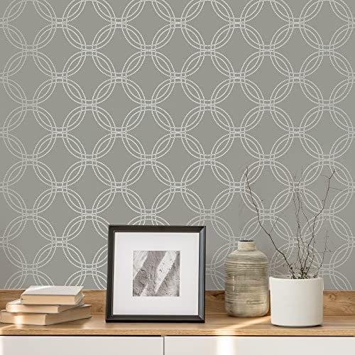 Superfresco Easy Serpentine Geometric Grey Wallpaper | Paste The Wall | Blue Geometric | Eco-Friendly