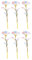 Lot de 6 fleurs artificielles lumineuses LED colorées pour mère Rose, multicolore, taille unique