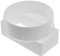 Vent Systems Conector de conducto redondo rectangular de 110 x 55 mm, plano a Ø100 mm – entrada de tubo horizontal corta – Acoplamiento de salida – Calefacción, refrigeración, ventilación – Adaptador