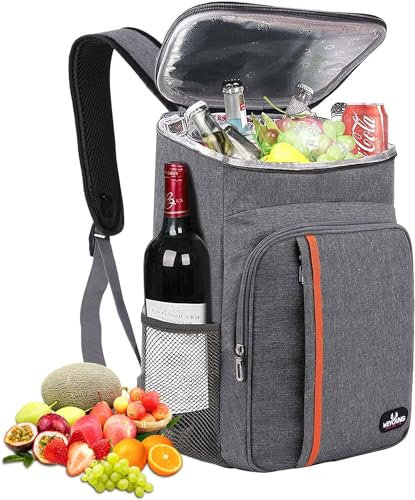 HEQUN Zaino Termica 23L, Borsa Termica Porta Pranzo Borsa Frigo Borsa della Spesa Isoterma per Alimenti, Grande Frigo Termico per Picnic Escursionismo Campeggio Barbecue Campeggio Eventi Sportivi