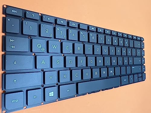 T-ProTek DEUTSCHE - Tastatur Schwarz,Ohne Rahmen,Beleuchtung kompatibel für HP Pavilion 14-ab172TX T9G79PA