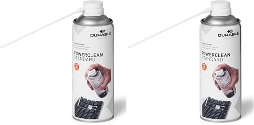 Durable 579619 Powerclean Standard Gaz Sec Dépoussiérant Sans Cfc Inflammable en Aérosol de 400 Ml (Lot de 2)
