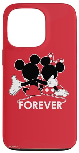 iPhone 13 Pro Disney Mickey and Minnie Mouse Silhouettes Forever Red Case