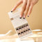 30 PCS Black French Tip Press on Nails Nude False Nails Glossy Medium Fake Nails Full Cover Stick on Nails for Women and Girls Daily Wear