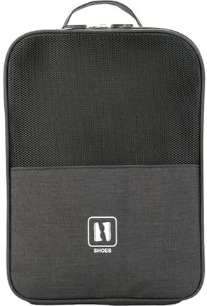 Schuhbeutel Reise, Wasserdicht Schuhtasche, Staubdicht Schuhtaschen, Tragbare Schuhsack, schuhkoffer Reise für mehrere Schuhe, reiseorganizer Schuhe, schuhkoffer Reise für mehrere Schuhe (Schwarz)