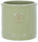 Small 19cm Green Heritage Cylinder Garden Ceramic Planter Plant Flower Pot - Frost Proof