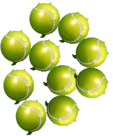 Toyvian Tennisball Ballon 10 Stück Tennis Ballon Tennis Motto Geburtstagsparty Zubehör Tennissport Ausschnitte Partyzubehör FüR Sport Motto Geburtstagsparty Dekoration, 18 Zoll