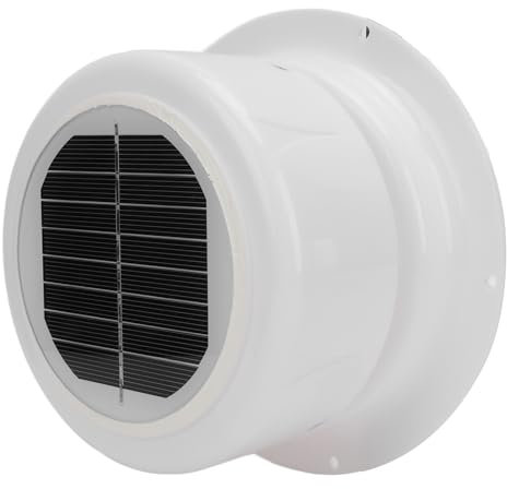 Ventilateur D'aération à énergie Solaire, Ventilateur D'échappement de Plafond pour Remorque de Bateau de Camping-car, Conception de Panneau Solaire avec Matériau ABS,