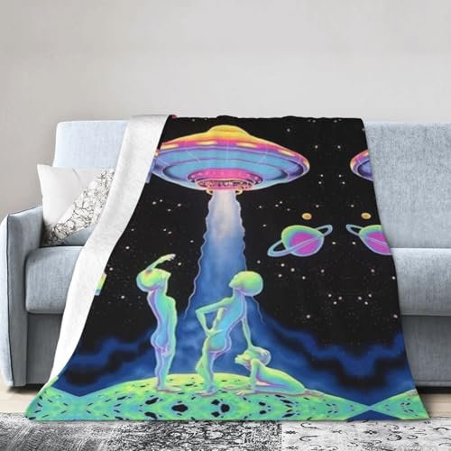 Raumschiff-Decke, ultraweich, Flanell, vertikal, Klimaanlage, geeignet für Bett und Sofa