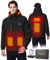 Veste Chauffante Homme avec Batterie 12000 mAh Manteau Chauffant Homme et Softshell avec 6 Zones de Chauffage