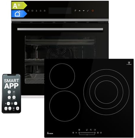 Cuisinière: 60cm Four encastrable EB8319PHC + 59cm Plaque Eletrique KF5903SP | Gril | Circulation de l'air | Air chaud | Timer | SET8319PHCKF593SP