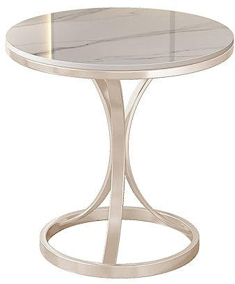 CZAOERXB Coffee Tables End Table, Sofa Side Table, Compact Plant Display Stand, Marble Top & Metal Frame Coffee Table For Living Room, Dining Room, Cafe, Diameter 40/45/50Cm