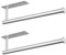 Eolax Papierrollenhalter, Papierrollenstange unter Küchenschrank, Geeignet für Küche, selbstklebend oder Wandmontage mit Bohrlöchern, SUS304 Edelstahl Verchromt 2er-Pack