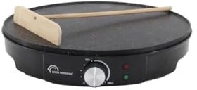LITTLE BALANCE 8757 Happy Crêpes, Crêpière électrique, Crêpes, Pancakes, Galettes, Thermostat réglable, Sans PFAS, 1200 W, Noir