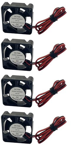 RANIT 4 Pcs 30mm x 30mm x 10mm 3010 DC Cooling Fan 24V 2 Pin Fan for 3D Printer Computer Case Fan