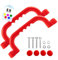 GO!elements Haltegriff und Spielhaus Zubehör Outdoor | Klettergriffe Kinder Outdoor | Haltegriffe Spielturm oder Baumhaus Zubehör inkl. Befestigungsmaterial | Paarweise (2 Stück), Farbe: Rot