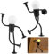 jwogngls 2 Stück Lustiges Sportler Nachtlicht, Biegbare Veränderbare Form Lustiges Sportler-Nachtlicht, Kreative Cartoon Lustige Lampe, Saugnapf Nachtlampe für Kinderzimmer, Schlafzimmer (Schwarz)