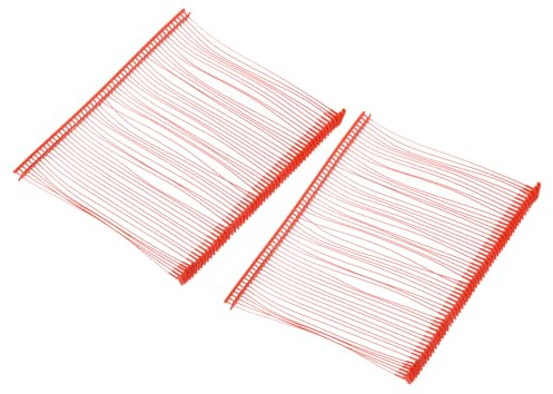 QUARKZMAN 1500 Stück Etikettierpistole Heftfäden Sicherheitsfäden, 75mm Kunststoff Tagging Fasteners mit Faden Heftfäden für Bekleidungspreis-Etikettierung Barbs, Rot