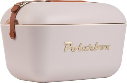 Retro Kühltasche mit Lederband 20 Liter - Polarbox - Perle