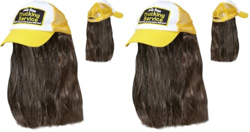 W WIDMANN MILANO Party Fashion 05934 - Trucker Cap mit Haaren, Verstellbar, Cap, Hut, Kopfschmuck, Accessoire, Mottoparty, Karneval