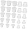 Cabilock 25 Pcs Silicone Stoppers Reusable Replacement Caps for Seasoning Bottles Pot Bungs and Salt Jars Moisture and Wear Resistant for Freshness and Flavor Preservation
