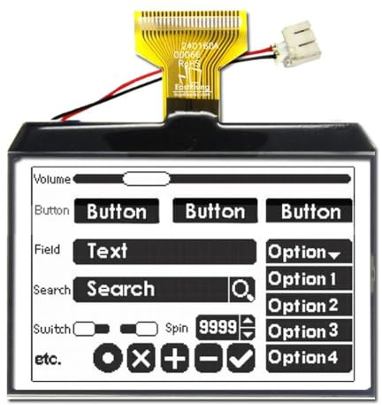 Flaroey Liquid Crystal Screen Ultra-Thin Serial Interface Touchable for Instruments Meters Smart Devices