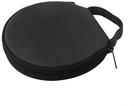Housse et DVD pour rangement de disques de voiture Oxford 20 pochettes de capacité à utiliser avec porte-monnaie en tissu compact rond sac de transport pour véhicule ou maison (noir)